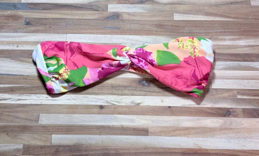Aerie Floral Twist Bandeau Bikini Top